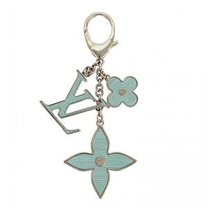 Louis Vuitton Bijoux Sac Fleur de Keychain M66776 Sky Blue Silver  Women's